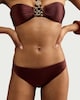 image 2 of F&F High Shine Bikini Bottoms in Chocolate