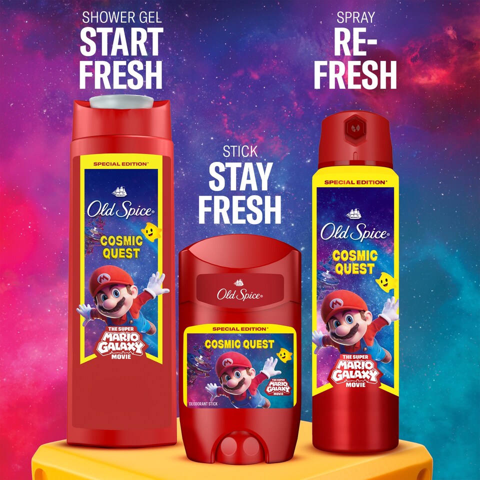obrázok 1 z Old Spice Super Mario Special Edition 3 V 1 Sprchový Gél A Šampón 250 ml