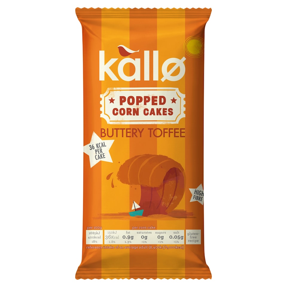 image 1 of Kallo Butter Toffee Popped Corn Cakes 125g