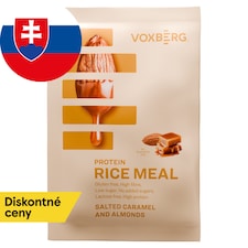 Voxberg Sypká zmes na prípravu ryžovej kaše s príchuťou slaného karamelu a s kúskami mandlí 60 g