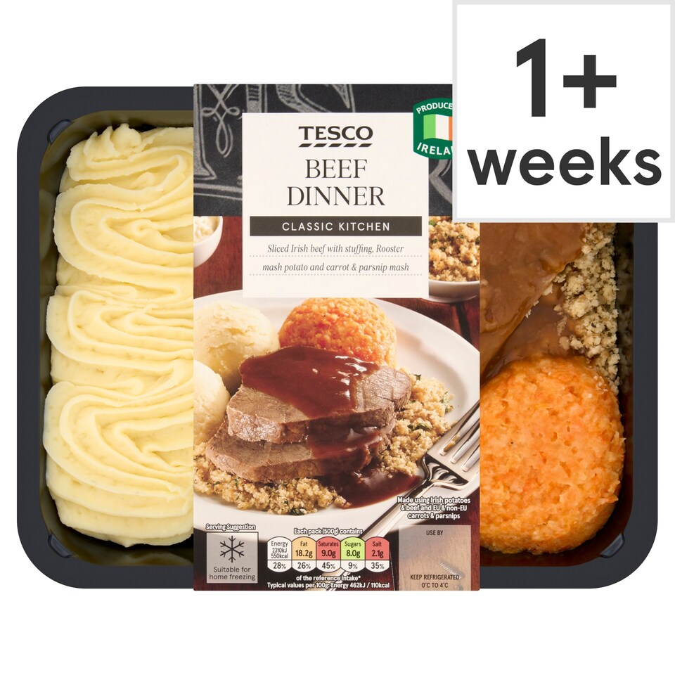 Tesco Irish Classics Beef Dinner 500G