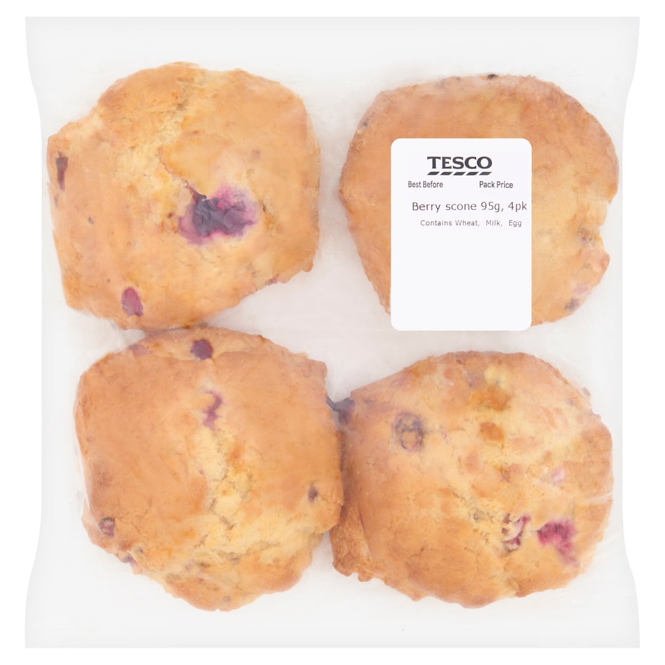 Tesco Berry Scone 4 Pack