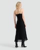 image 3 of F&F V Neck Ruffle Front Strappy Midi Dress in Black