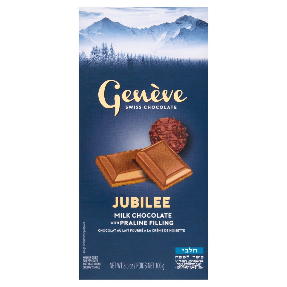 Geneve Swiss Jubilee Milk Chocolate With Praline 100g