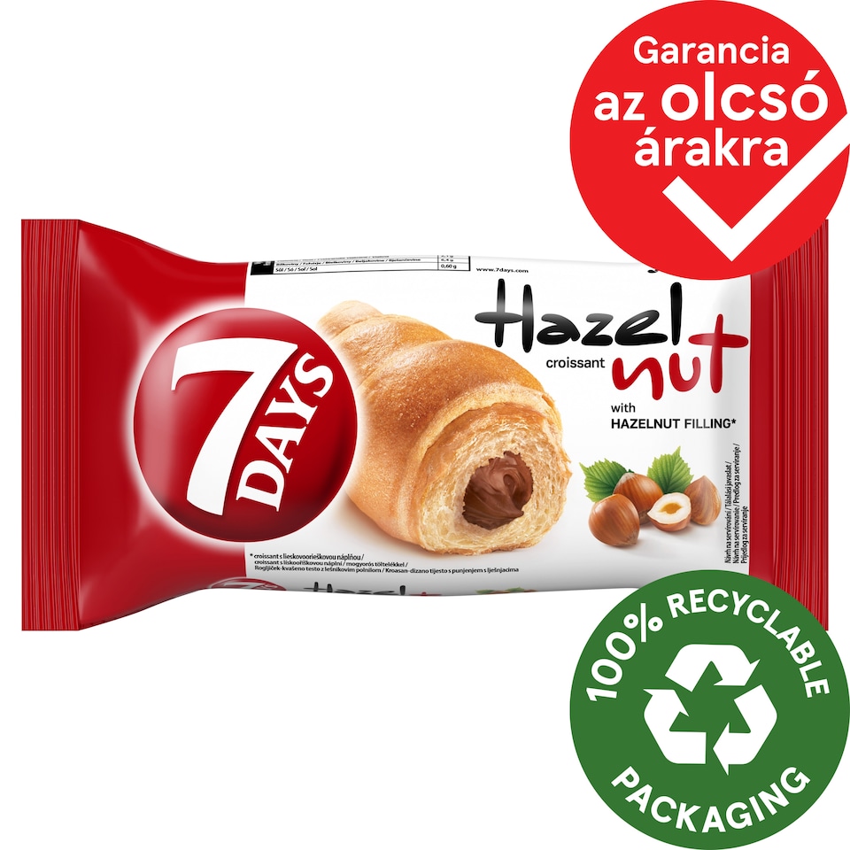 7DAYS Croissant With Hazelnut Filling 60 g