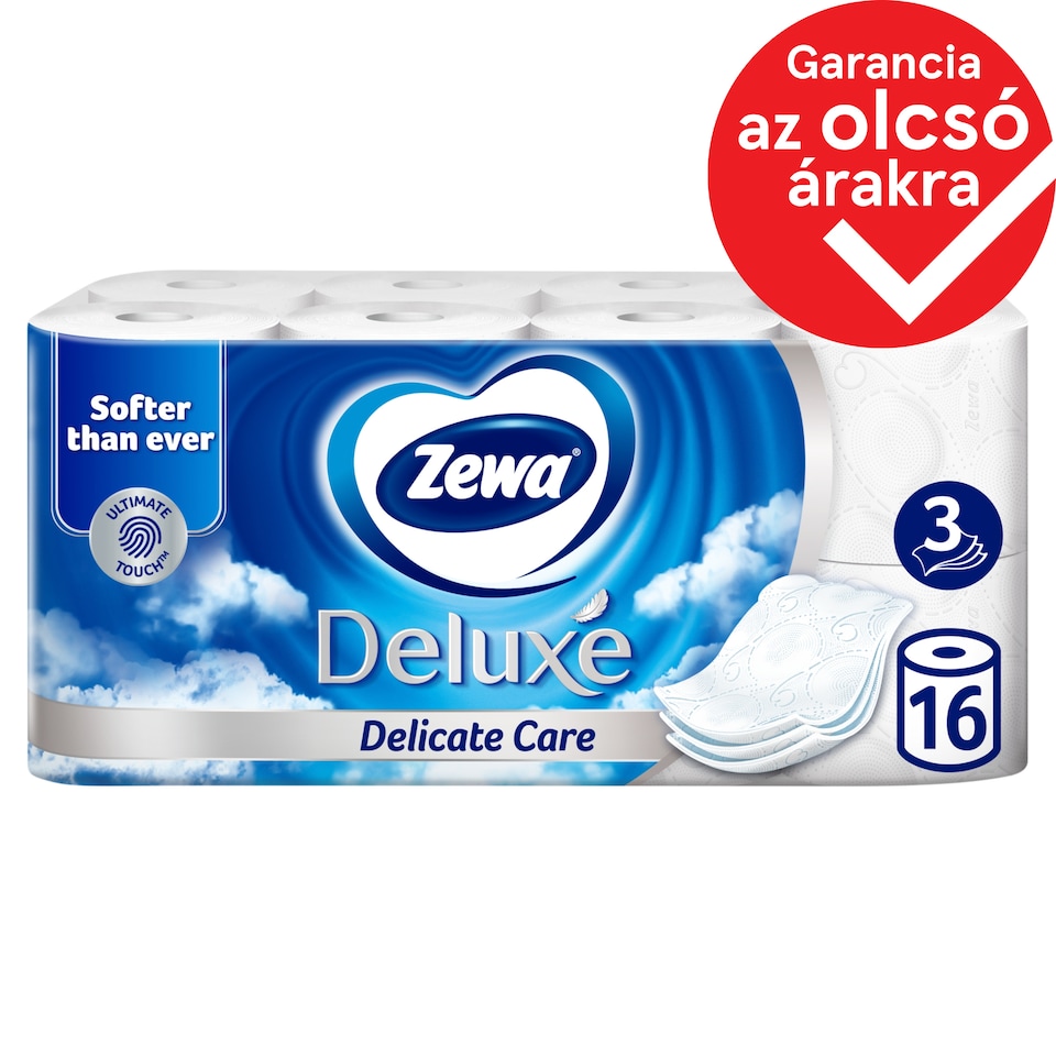 image 1 of Zewa Deluxe Delicate Care Toilet Paper 3 Ply 16 Rolls