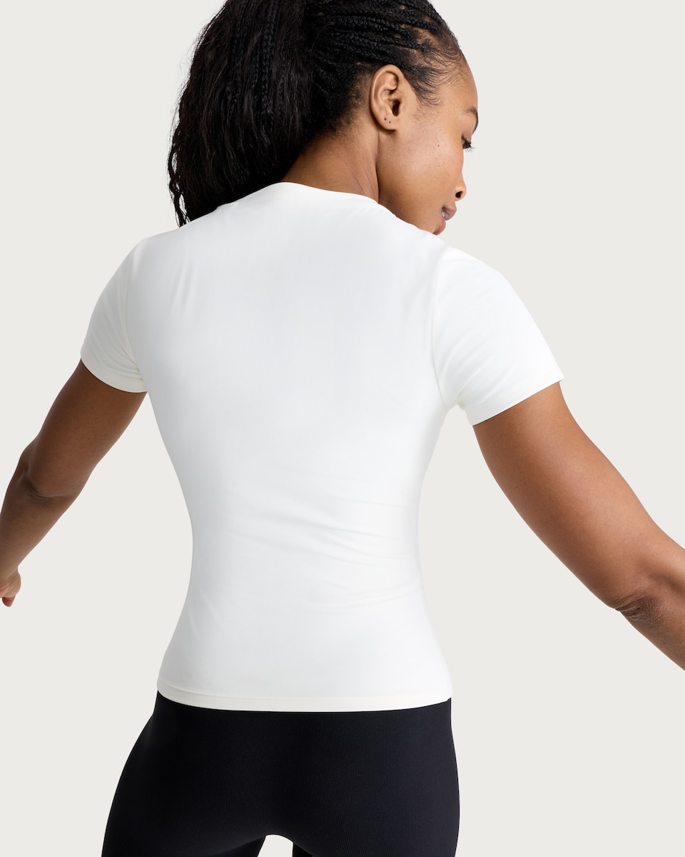 image 1 of F&F Active EVERYHOUR Short Sleeved T-Shirt in Cream