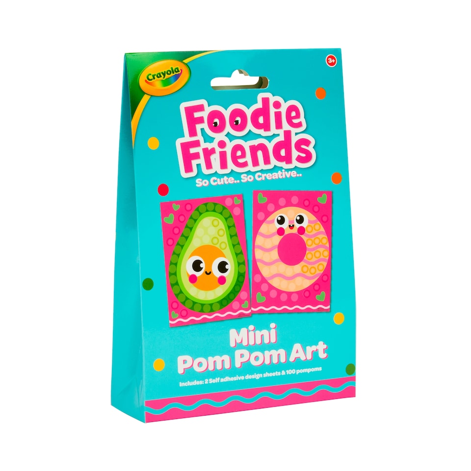 image 1 of Crayola Mini Pom Pom Art Foodie Friends