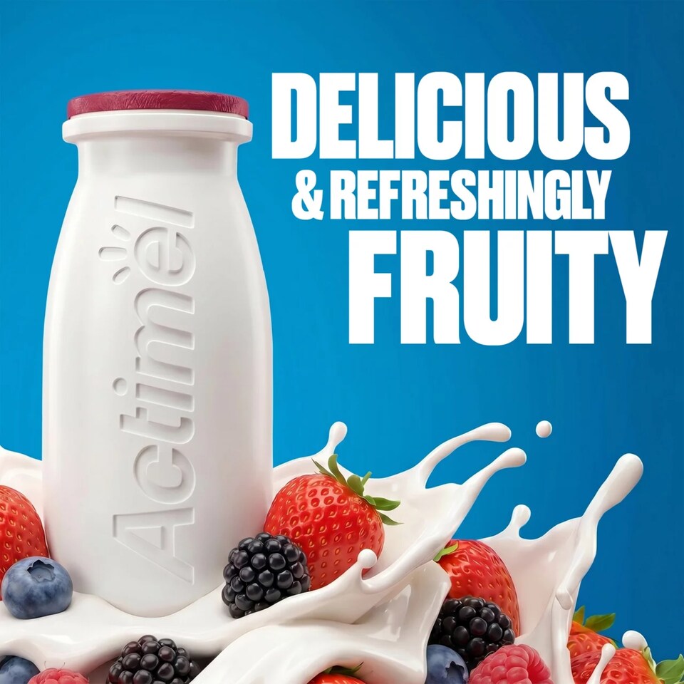 image 1 of Actimel Forest Fruits Immune Support Yogurt Drink 8x100g