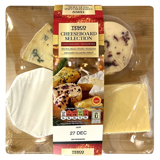 Tesco Cheese Board Selection 380G Tesco Groceries