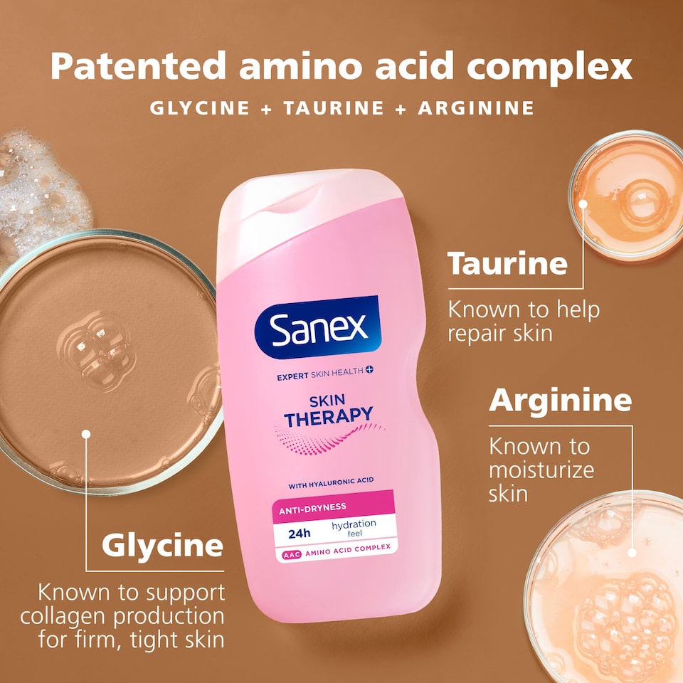 image 1 of Sanex Expert Skin Health+ Skin Therapy Anti Dryness Body Wash 450ml