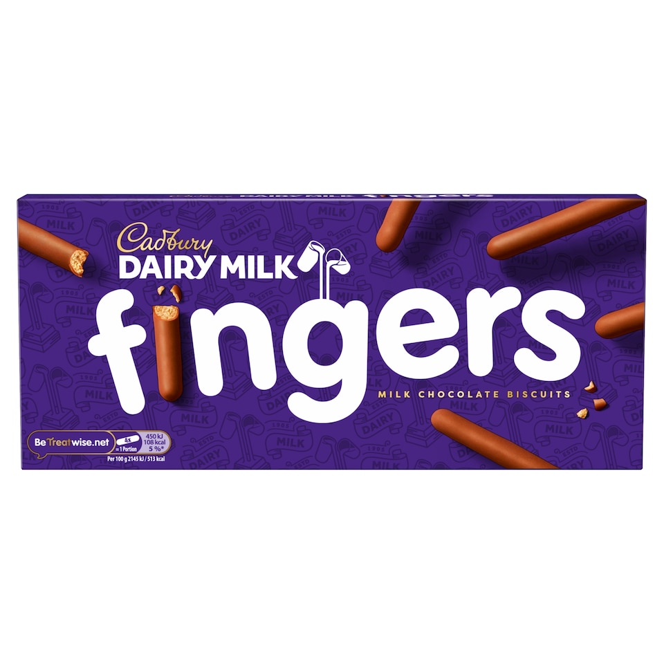 Cadbury Milk Chocolate Fingers Biscuits 114g