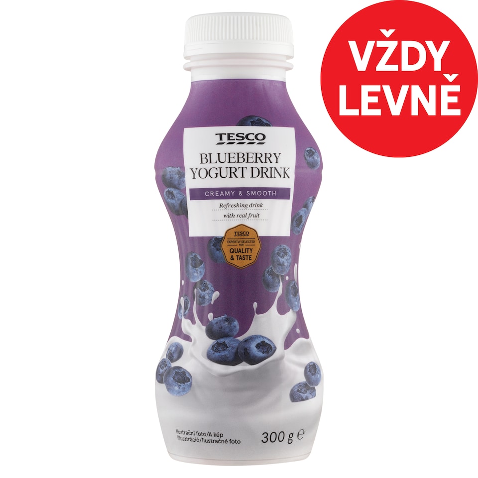 Tesco Jogurtový nápoj borůvkový 300g