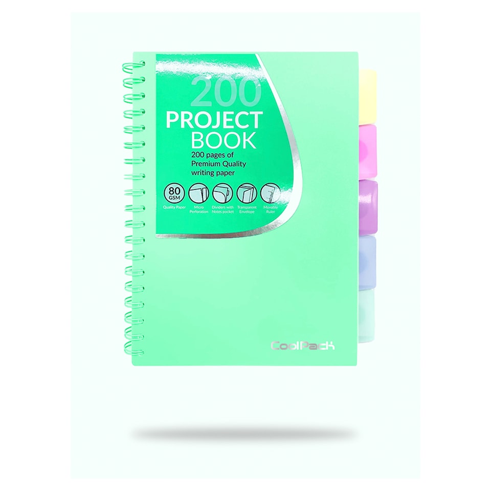 image 1 of Pastelový sešit na projekty se záložkami B5