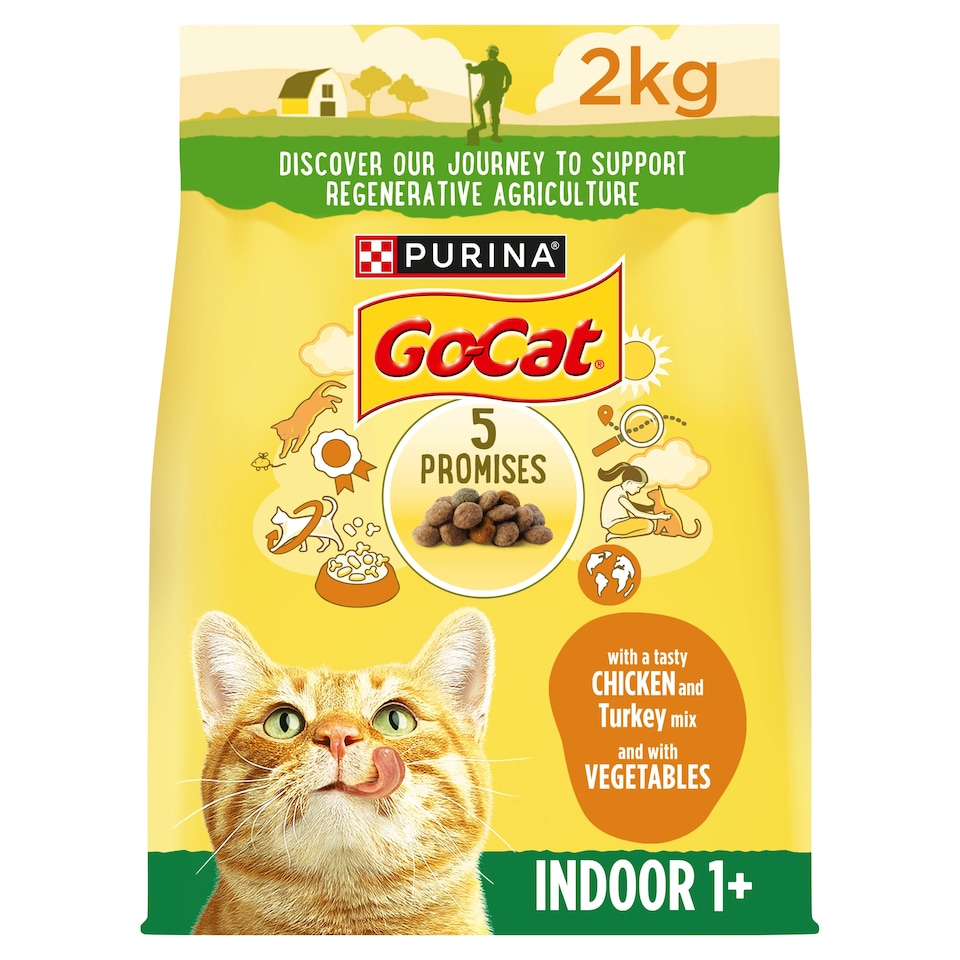 image 1 of Go Cat For Indoor Cats Chicken & Vegetable 2Kg