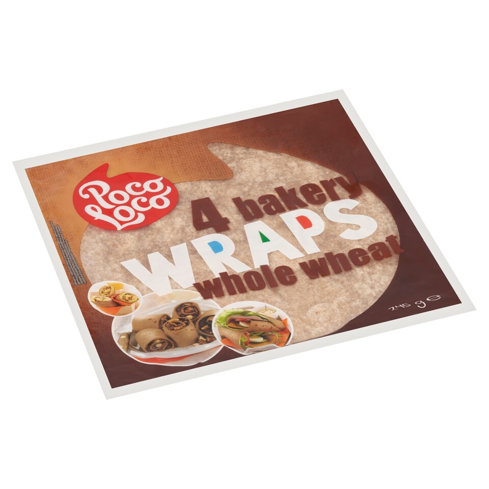 Poco Loco tortilla teljes kiőrlésű liszttel 4 db 245 g  1. kép