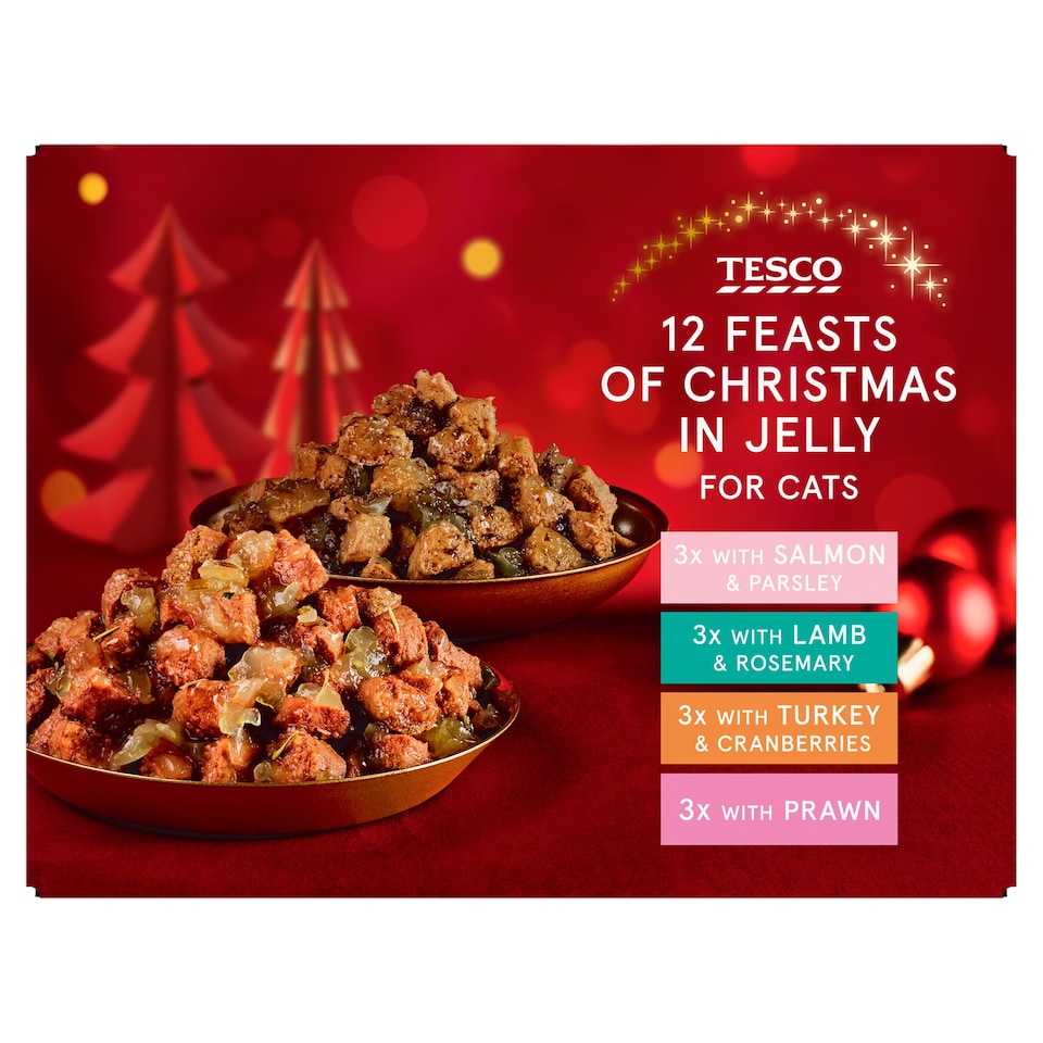  Tesco Pet 12 Festive Feasts For Cats 12x100g
