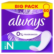 Always Daily Fresh Normal, 0% Fragrances & Dyes 60 Count