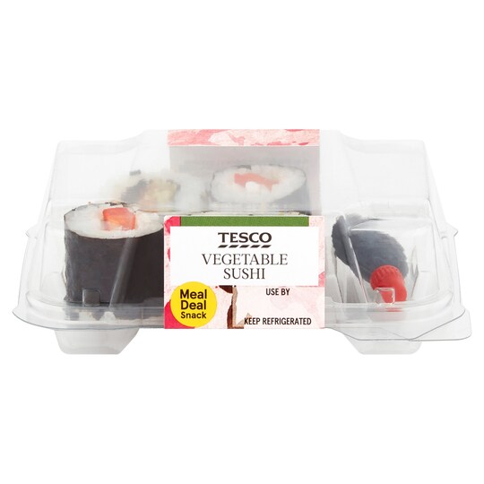 Tesco Vegetable Sushi Snack 55G Tesco Groceries