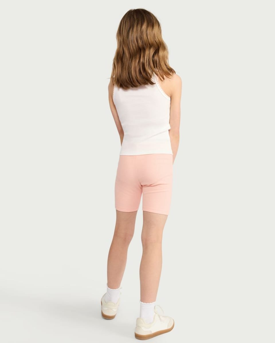 image 1 of F&F Girls 2-Pack Cotton Rich Palm and Sun Print Vests in Coral