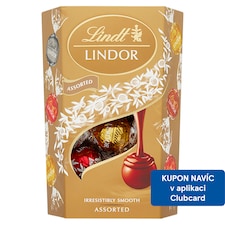 Lindt Lindor Mixture of Milk, Milk with Hazelnuts, White and Extra Dark Chocolate with Filling 200g