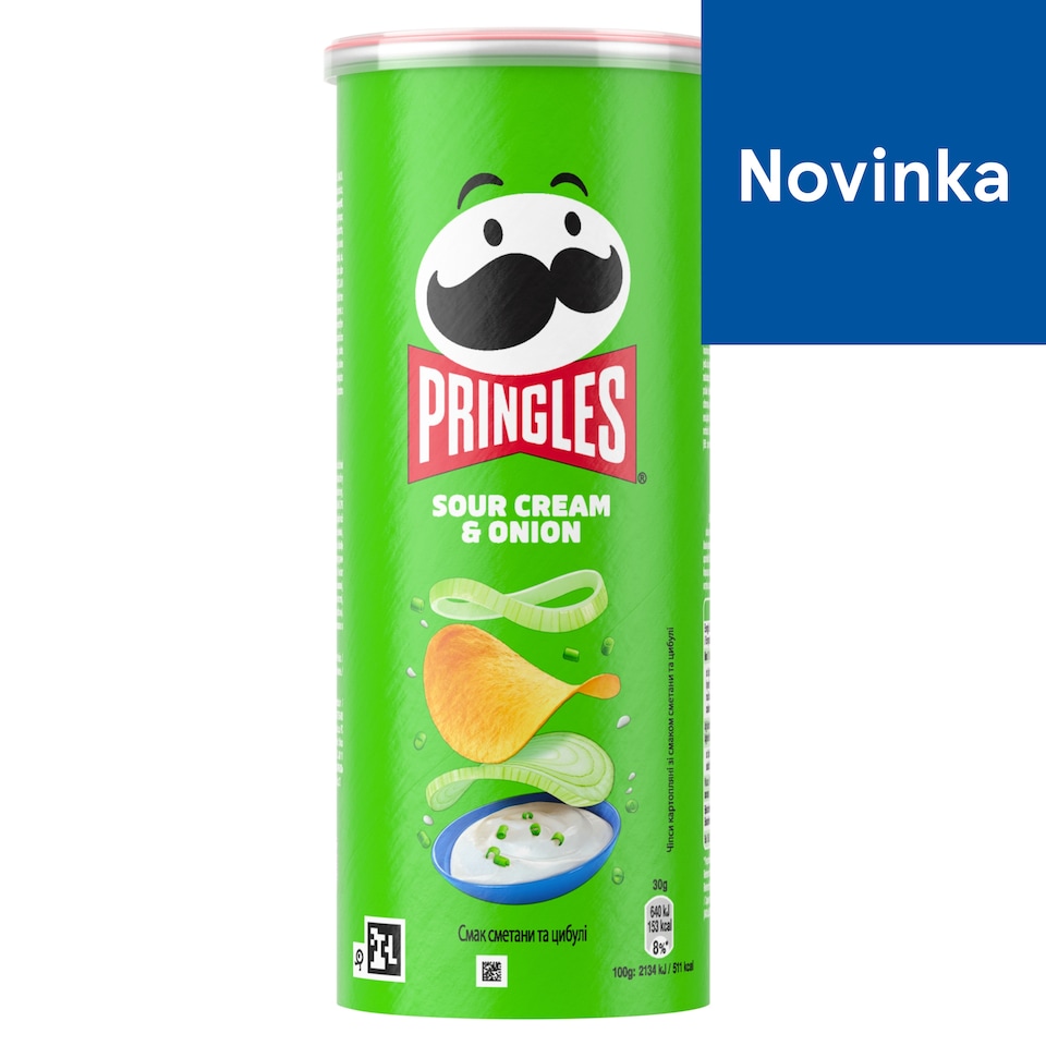 Pringles Chrumkavý snack s príchuťou kyslej smotany a cibule 125 g