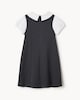 image 2 of F&F School Girls Cotton Rich 2 in 1 Pinafore Dress in Grey