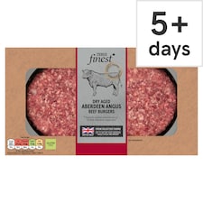 Tesco Finest Dry Aged Aberdeen Angus Beef Burgers 340G