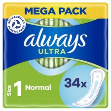 Always Ultra Size 1 Sanitary Towels 34Pack