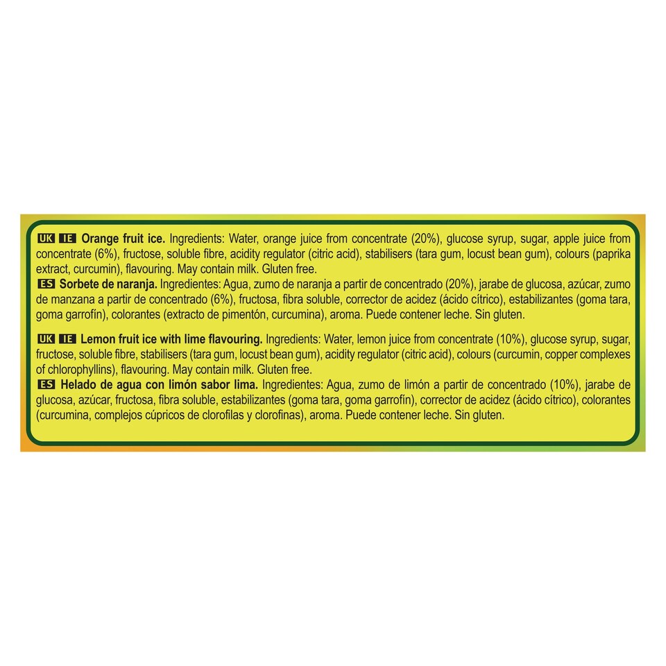 image 1 of Walls Calippo Mini Orange Lemon & Lime 6 X 80Ml