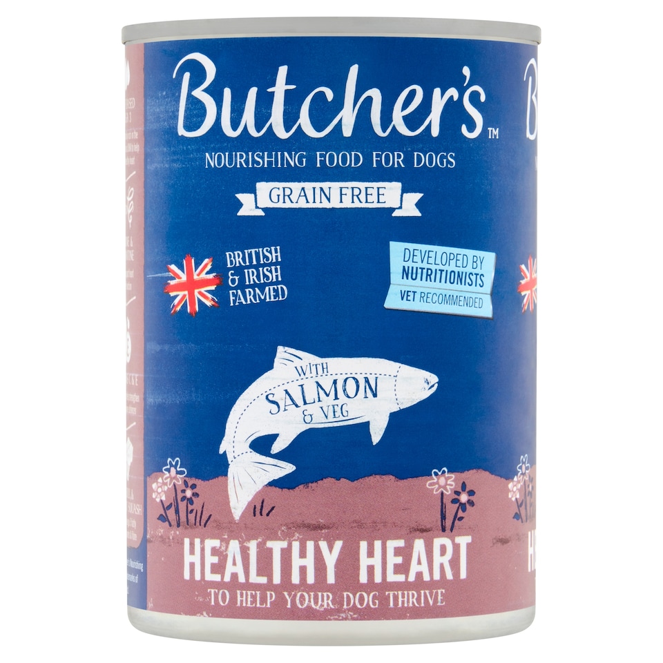 Butcher's Healthy Heart Salmon & Veg Dog Food Tin 390g