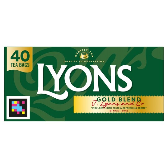 Lyons Gold Blend 40 Biodegradable Tea Bags 125G 