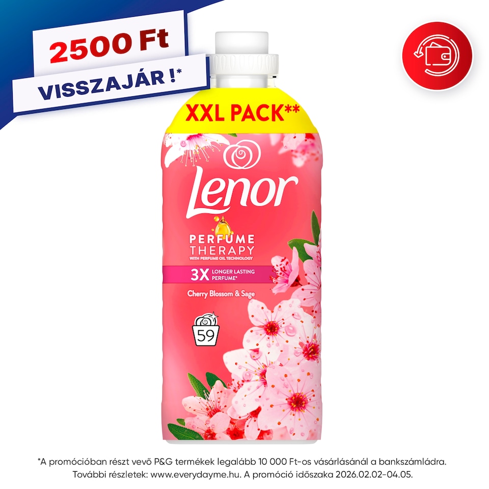 Lenor  Textilöblítő 59 Mosáshoz, Cherry Blossom & Sage  1. kép