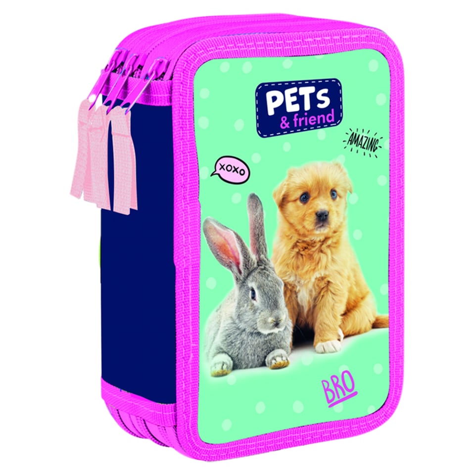 Obrázek 1 pro produkt Penál se 3 zipy prázdný pro dívky
