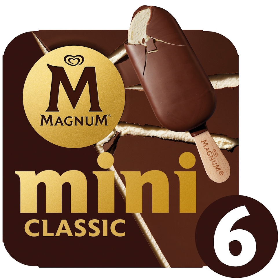 image 1 of Magnum Mini Classic Ice Cream Sticks 6x55ml