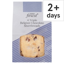 Tesco Finest Triple Belgian Chocolate Shortbread 4 Pack