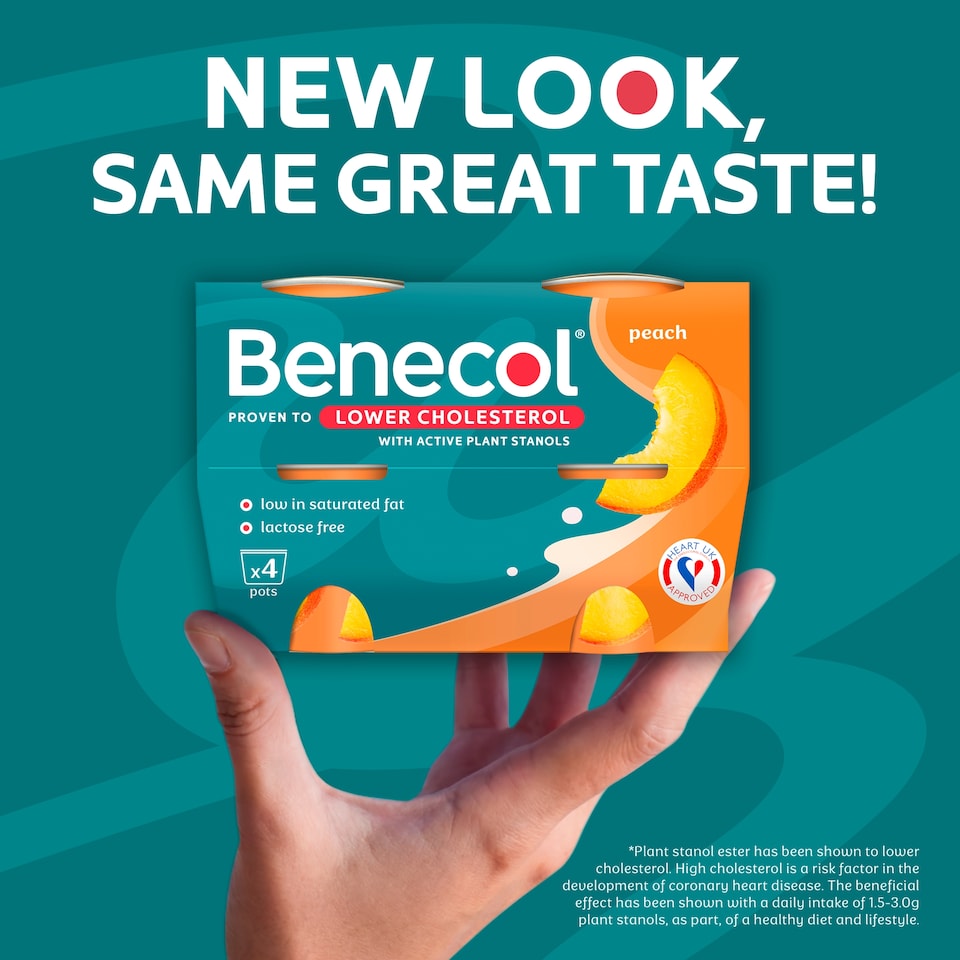 image 1 of Benecol Peach Yogurt 4x115g