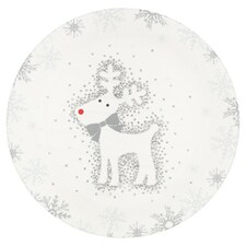 Tesco Christmas Flitter Reindeer Plate