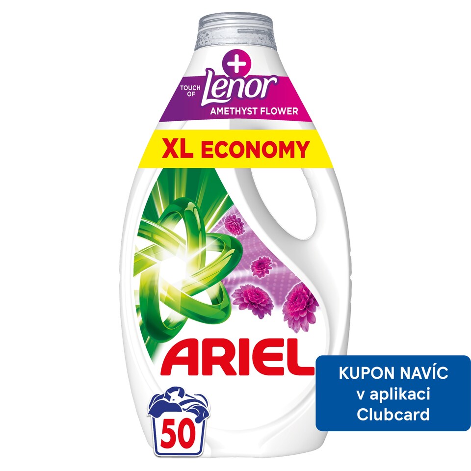 image 1 of Ariel Washing Liquid, 50 Washes, +Touch Of Lenor Amethyst Flower