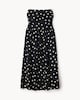 image 5 of F&F Polka Dot Bandeau Midi Dress in Multi Black