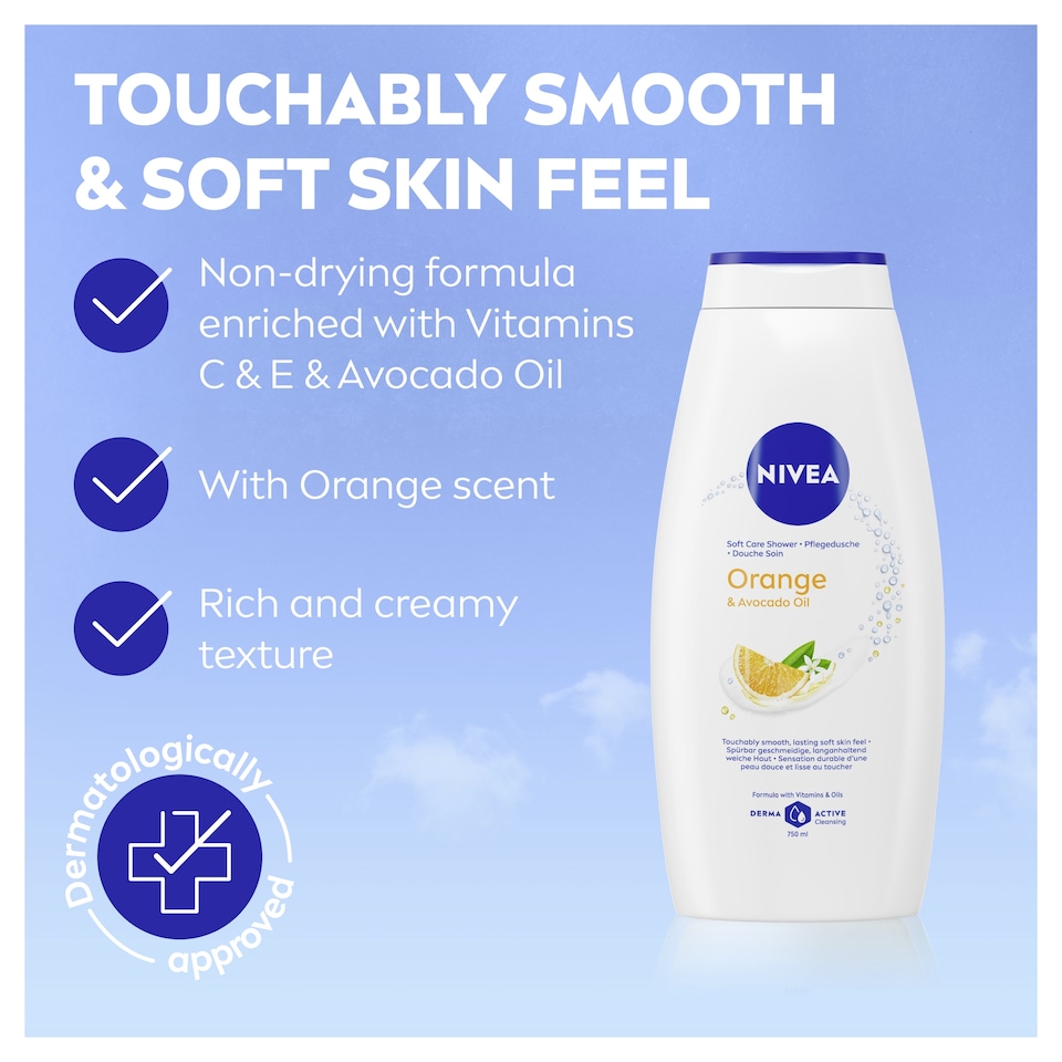 image 1 of Nivea Orange And Avocado Oil Shower Wash 750Ml