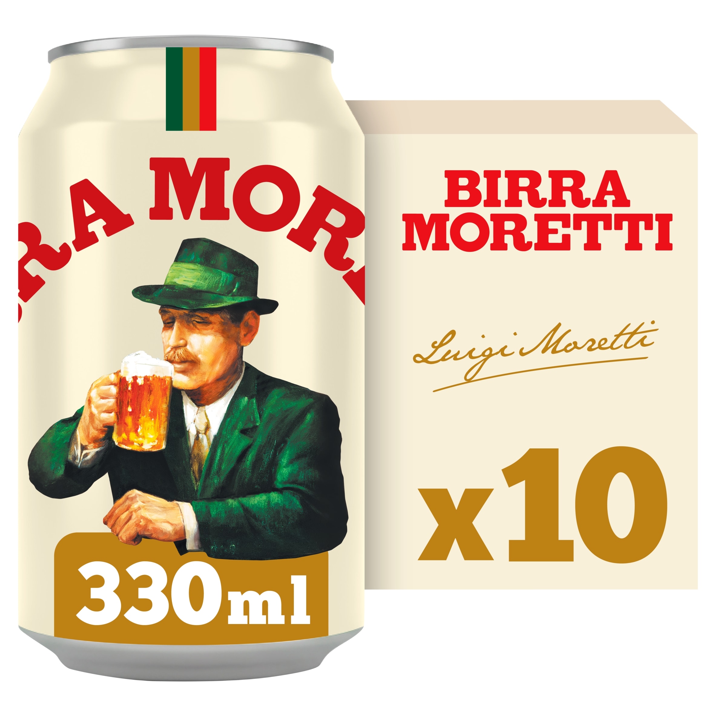Birra Moretti Premium Lager Beer Can 10x330ml