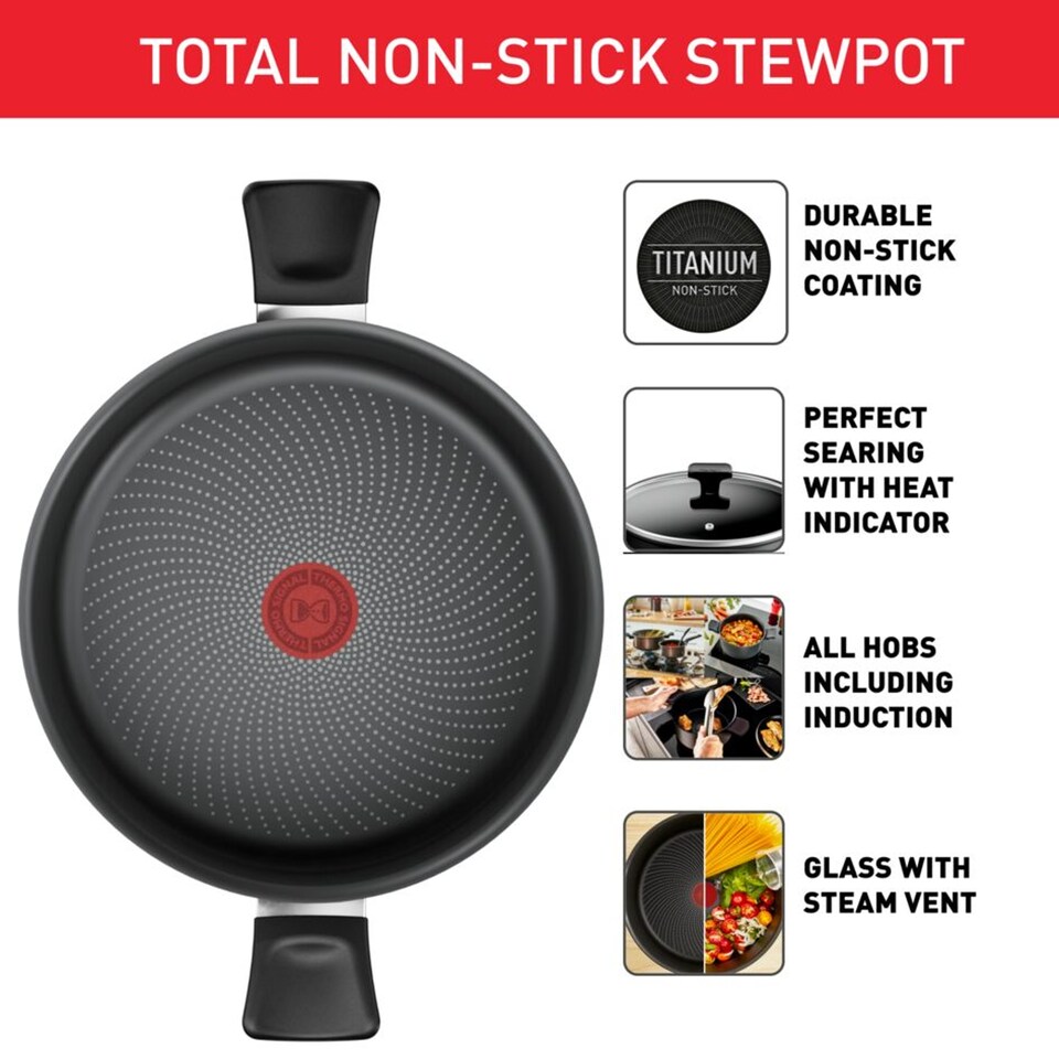 image 1 of Tefal Total Non-Stick Stewpot 24cm