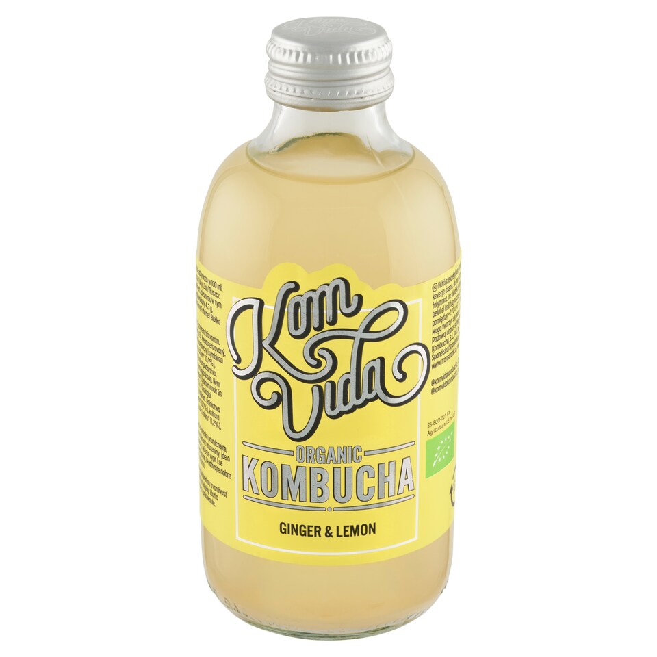 Komvida Bio fermentovaný nápoj z čaje s citronem a zázvorem 250ml