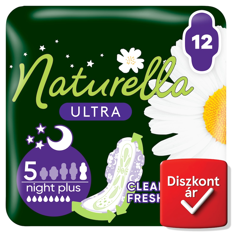 Naturella Ultra Night Plus Szárnyas Betét, 5-ös méret, 12 db  1. kép