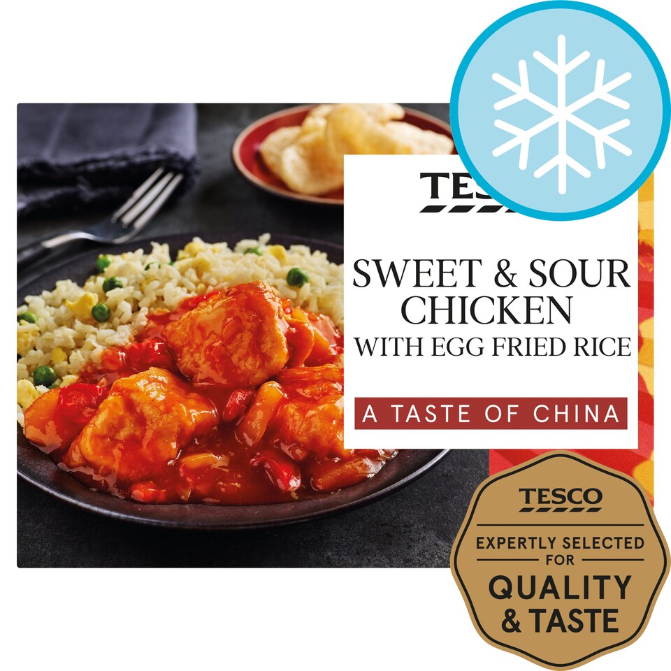 Tesco Sweet & Sour Chicken Egg Fried Rice 400G Tesco Groceries