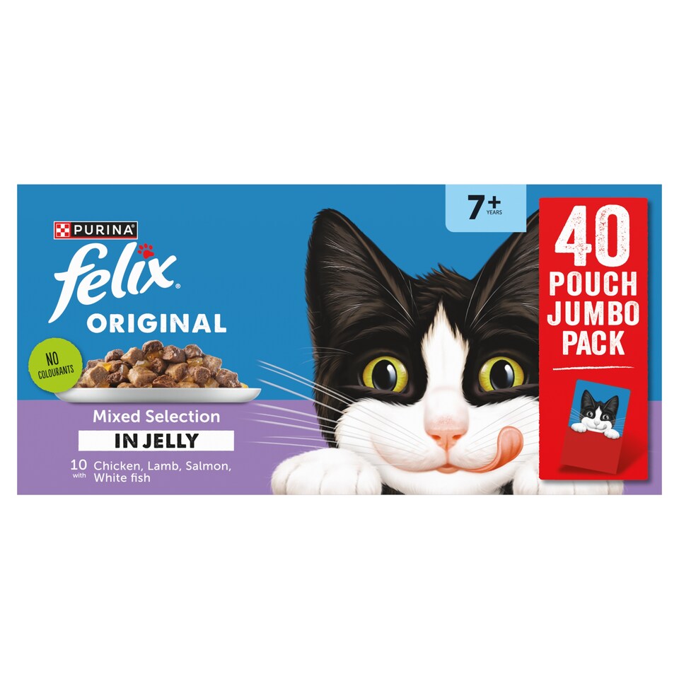 image 1 of Felix Original Senior Mixed Selection In Jelly cat food 40x85g