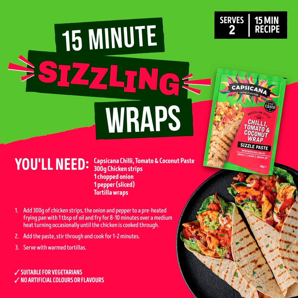 image 1 of Capsicana Chilli & Tomato Brazilian Wrap Paste 60G