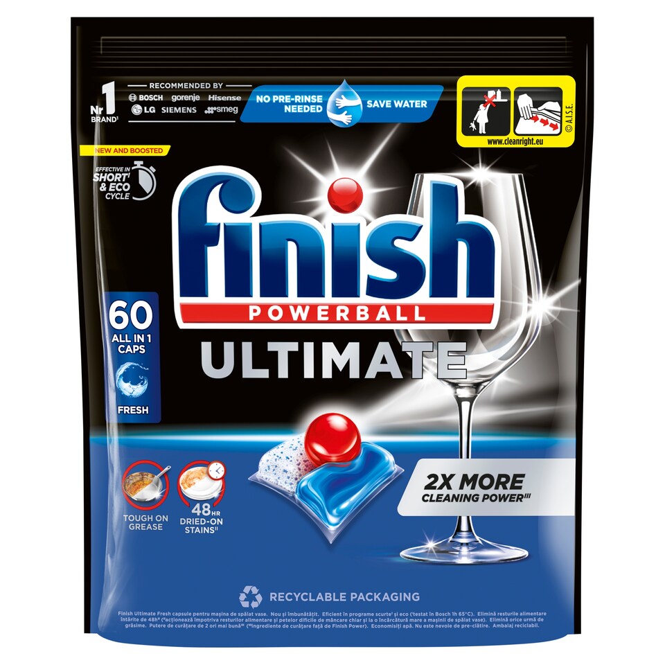 Finish Ultimate kapsuly do umývačky riadu - Fresh 60 ks