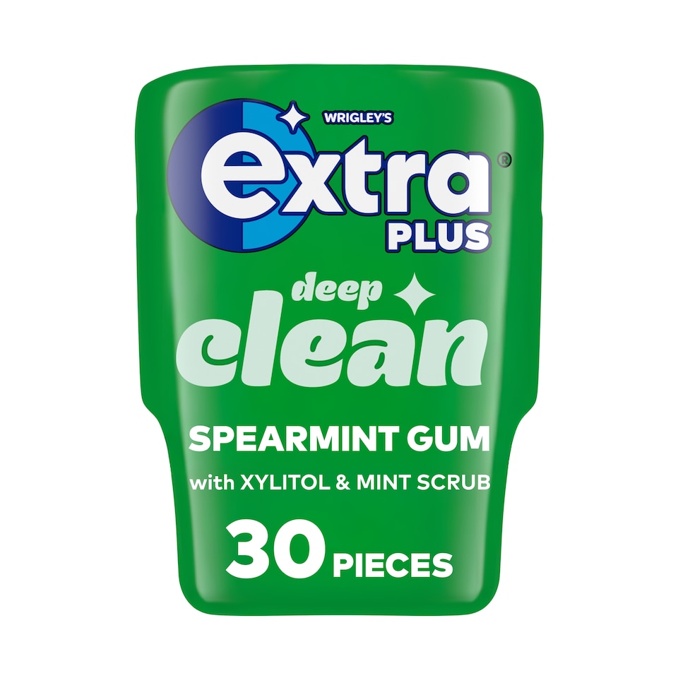 Extra Plus Deep Clean Sugarfree Chewing Gum Bottle 30 Pieces